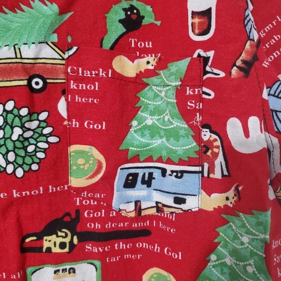 Griswold Family Christmas National Lampoons Button Down Short Sleeve Shirt 3XL - Picture 6 of 15